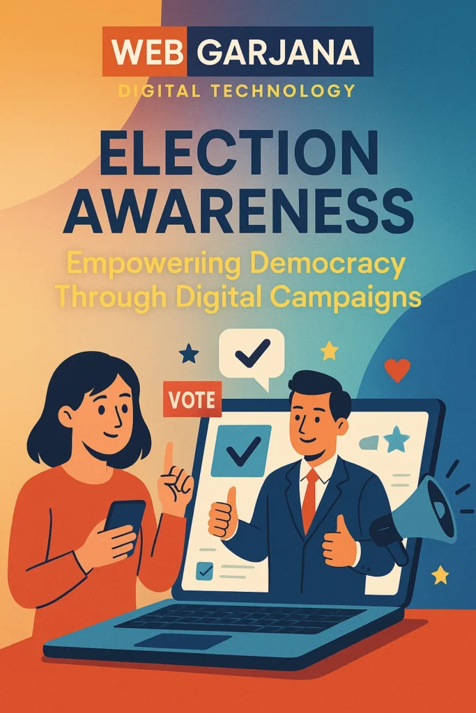 Meta Ads for election awareness campaign by Web Garjana Digital Technology promoting political parties through digital marketing
